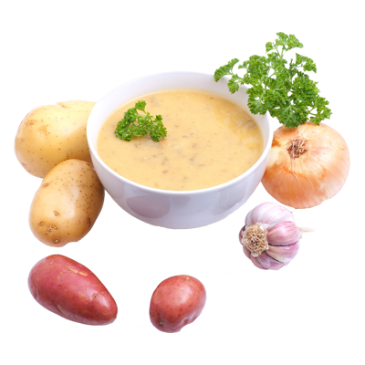 Kartoffelsuppe mit Croutons